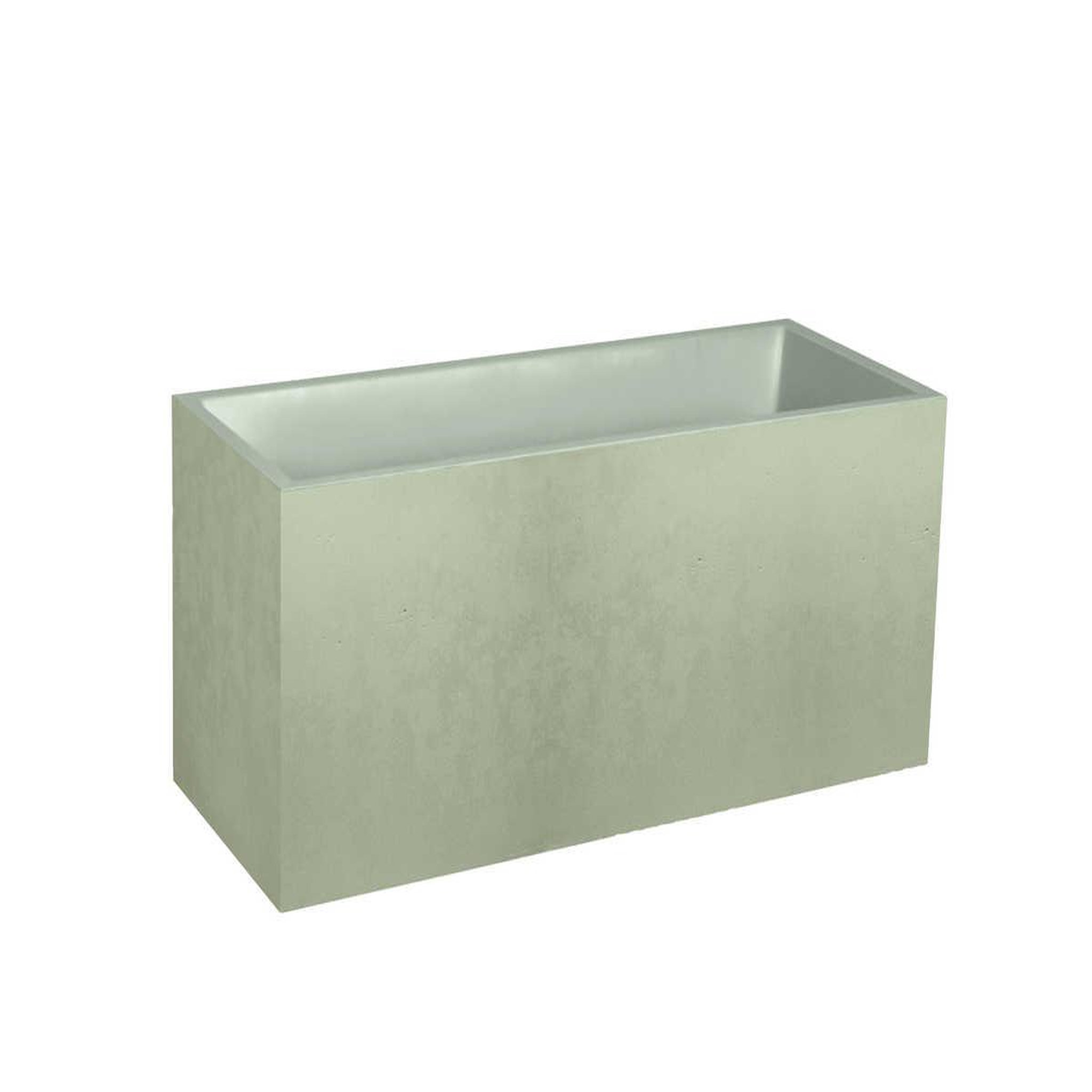 Eda Jardinière muret basalt décor béton 98 l - vert amande - eda