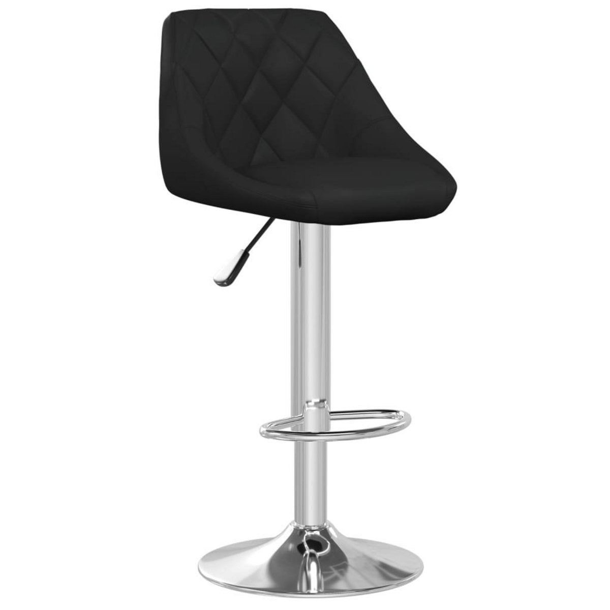 VIDAXL Tabouret de bar Noir Similicuir