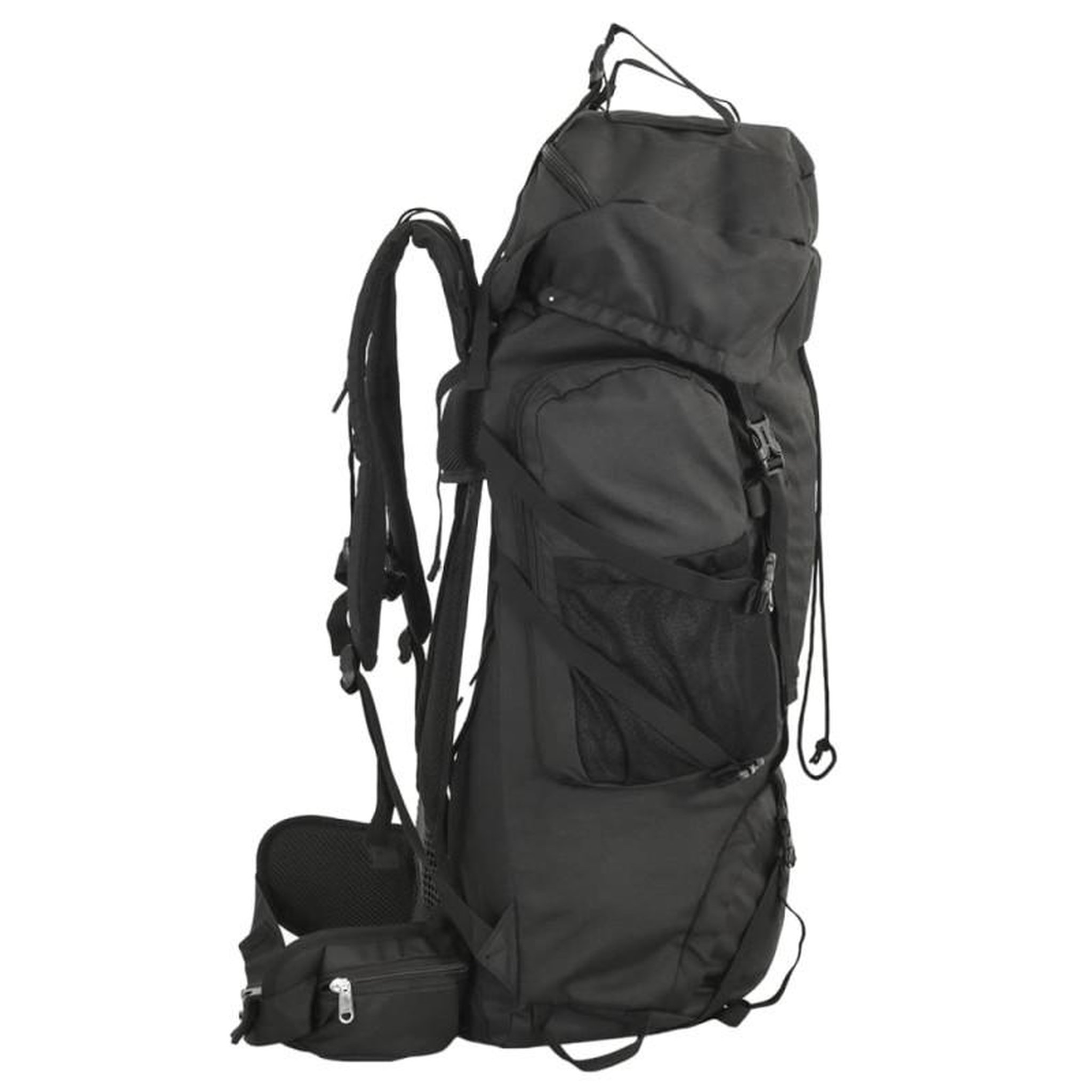 Voir la diapositive 2 : VIDAXL Sac à dos de randonnée noir 60 L tissu oxford