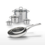 ELO Lot de 2 Poêles 24/28 cm et 4 Faitouts Elo Relief Evolution