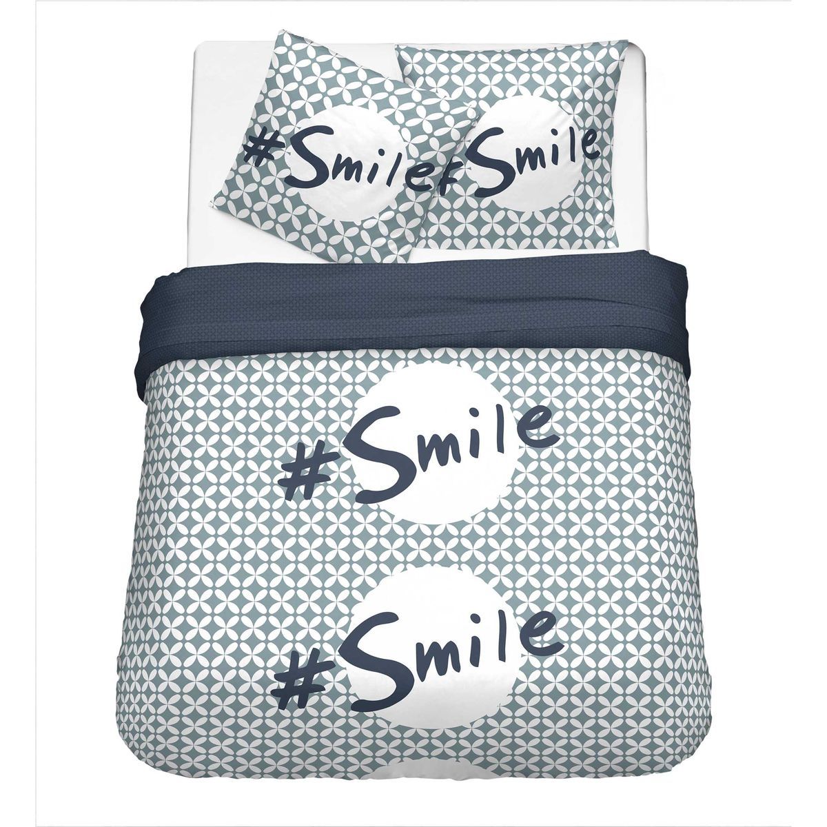 Parure housse de couette en coton 57 fils SMILE 
