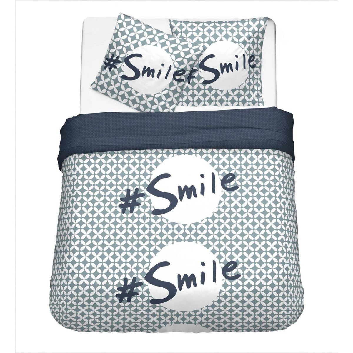 Parure housse de couette en coton 57 fils SMILE 