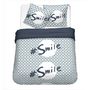 Voir la diapositive 2 : Parure housse de couette en coton 57 fils SMILE 