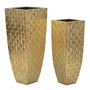 Voir la diapositive 1 : Paris Prix Lot de 2 Vases en Métal  Gliss  99cm Or