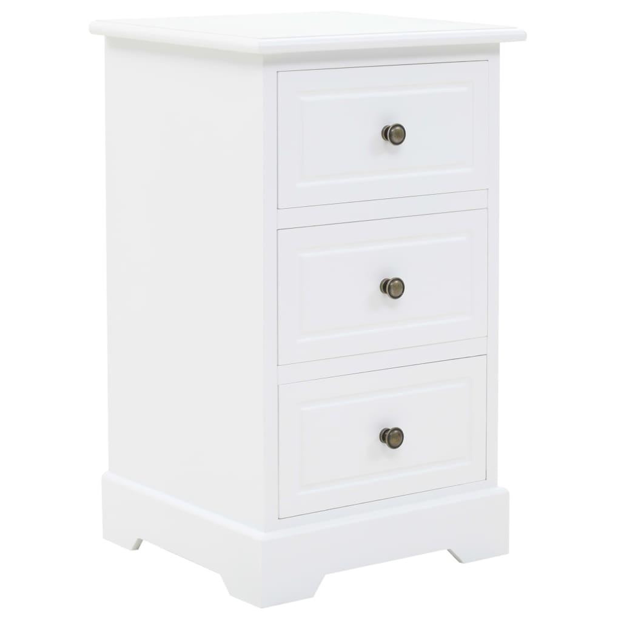 VIDAXL Table de chevet MDF et bois de pin 35x32x59 cm