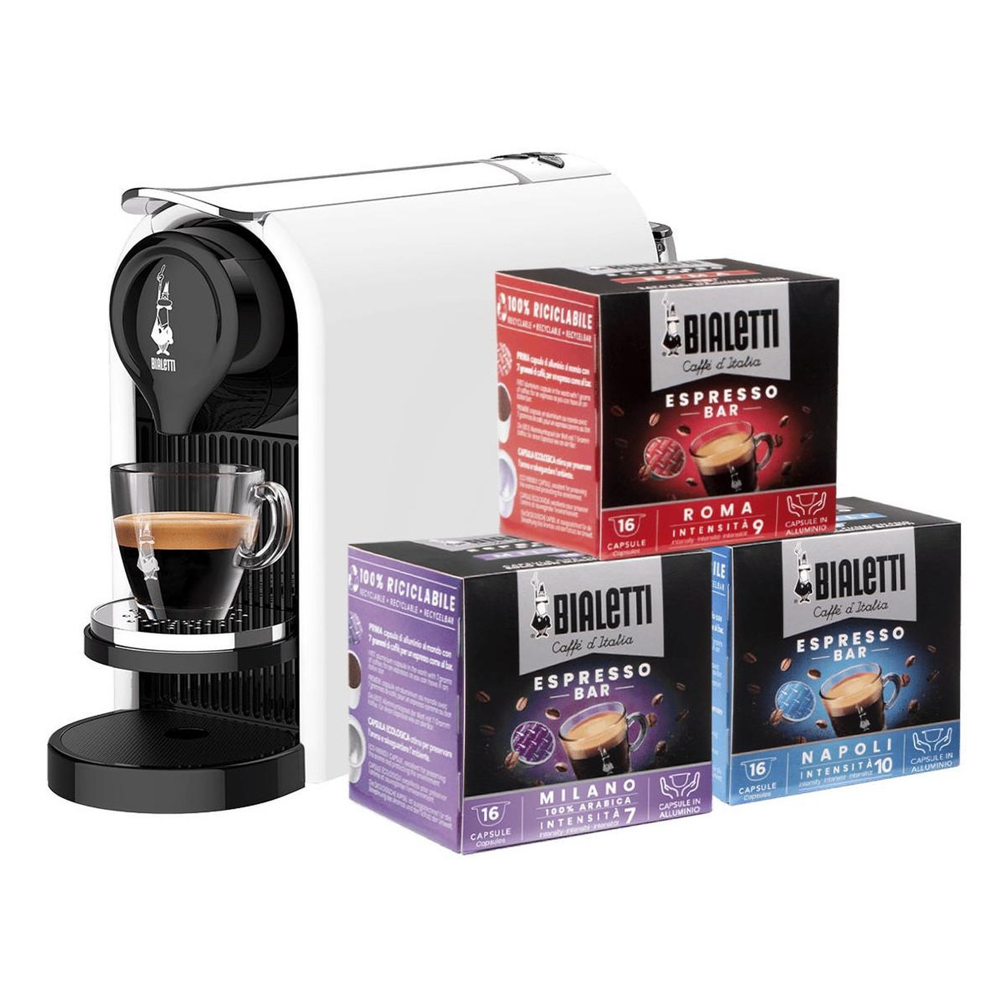 Voir la diapositive 2 : BIALETTI Cafetière à dosettes Bialetti Gioia Plus Blanc