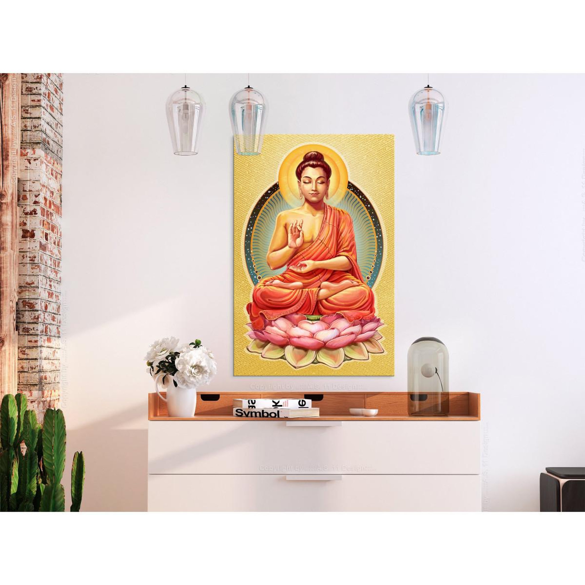Voir la diapositive 2 : Paris Prix Tableau imprimé  peace of buddha
