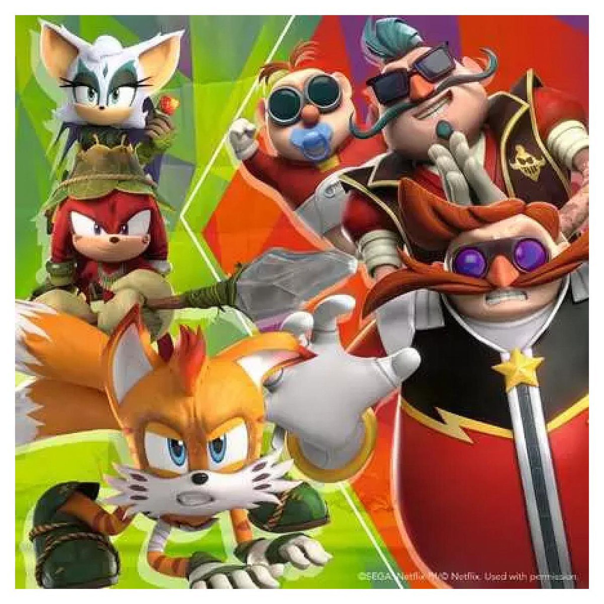 Voir la diapositive 2 : RAVENSBURGER Puzzles 3x49 p - les aventures de sonic / sonic prime