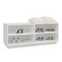 Voir la diapositive 4 : VIDAXL Armoire a chaussures Blanc 110x34x45 cm Bois de pin massif