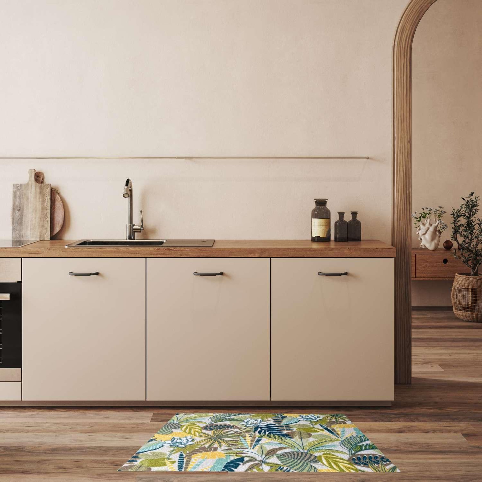 Voir la diapositive 2 : HABITABLE Tapis must en velours imprimé aude