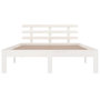 Voir la diapositive 4 : VIDAXL Cadre de lit sans matelas blanc bois massif 160x200 cm