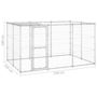 Voir la diapositive 6 : VIDAXL Chenil exterieur Acier galvanise avec toit 7,26 m²