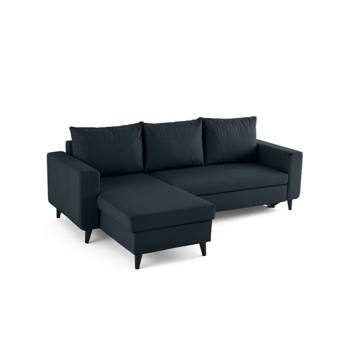 BEST MOBILIER Nordic - canapé d'angle réversible 4 places - convertible avec coffre - en simili