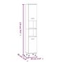 Voir la diapositive 6 : VIDAXL Armoire de bain Chene fume 30x30x179 cm Bois d'ingenierie