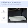 Voir la diapositive 5 : PAWHUT Sac de transport pour chien et chat pliable - poignée, 3 entrées zippées, poche - coussin amovible inclus - acier oxford polyester gris noir