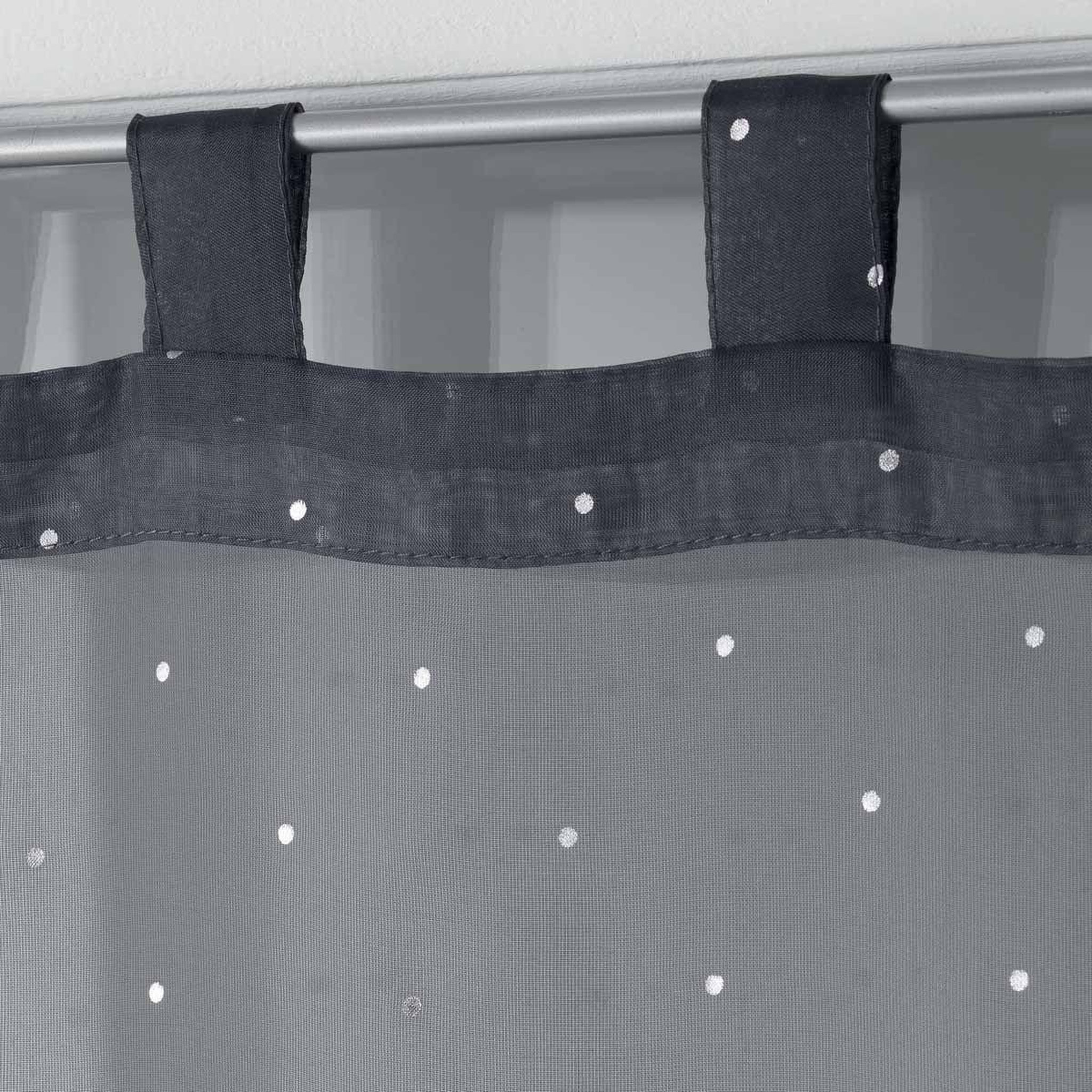 Voir la diapositive 2 : Douceur d'Intérieur Paire de voilages  orion  60x160cm anthracite