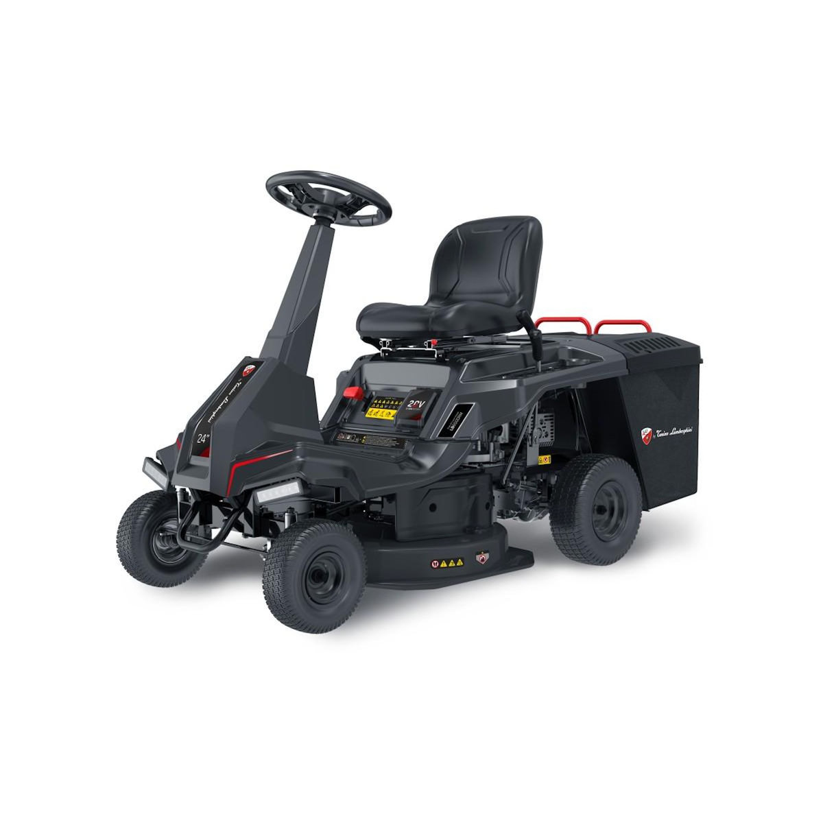 Lamborghini Tracteur Tondeuse Thermique Autoportée Essence 7CV 224Cm3 4 Vitesses + 1 Mulching Ejection latérale Lamborghini