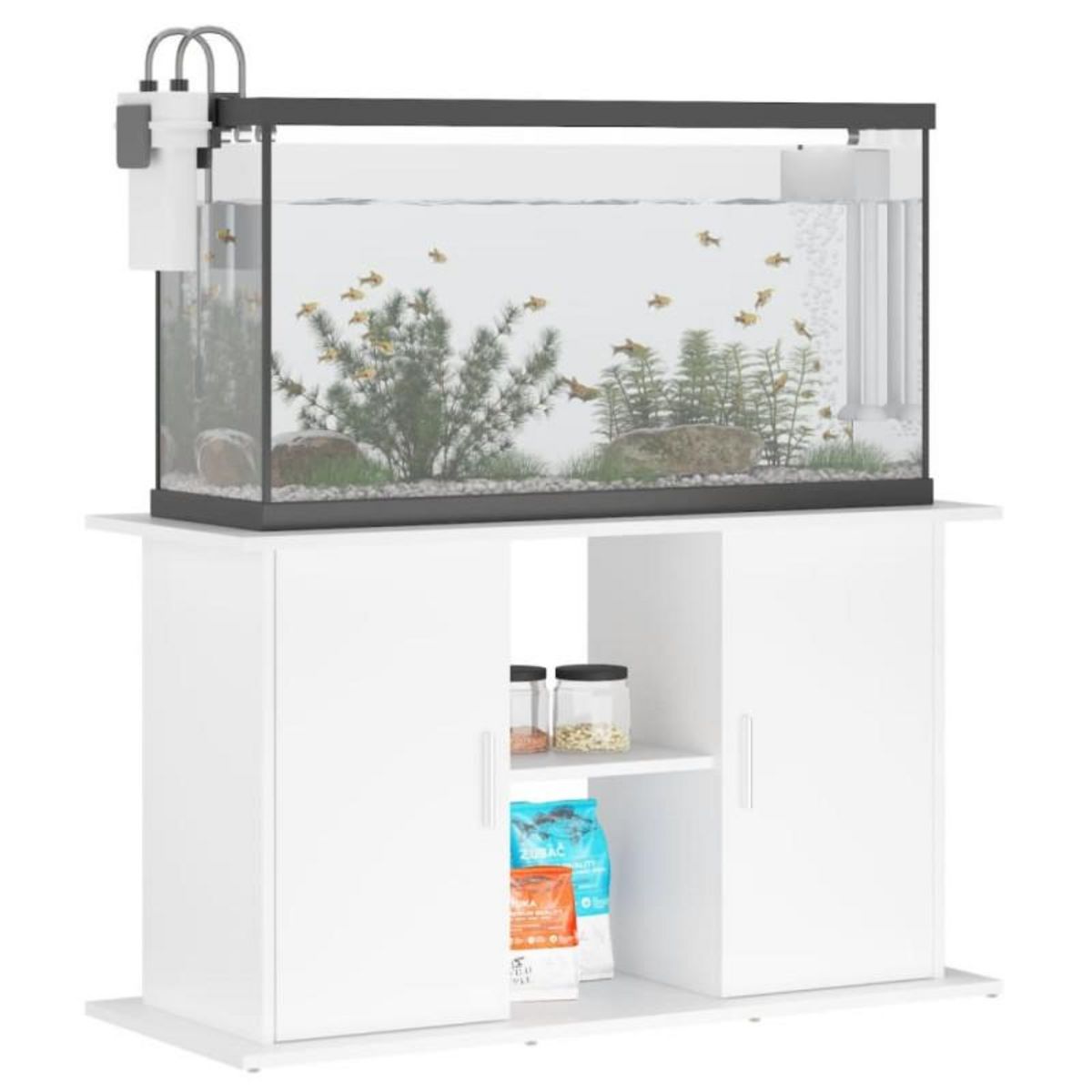 VIDAXL Support pour aquarium blanc 101x41x58 cm bois d ingénierie