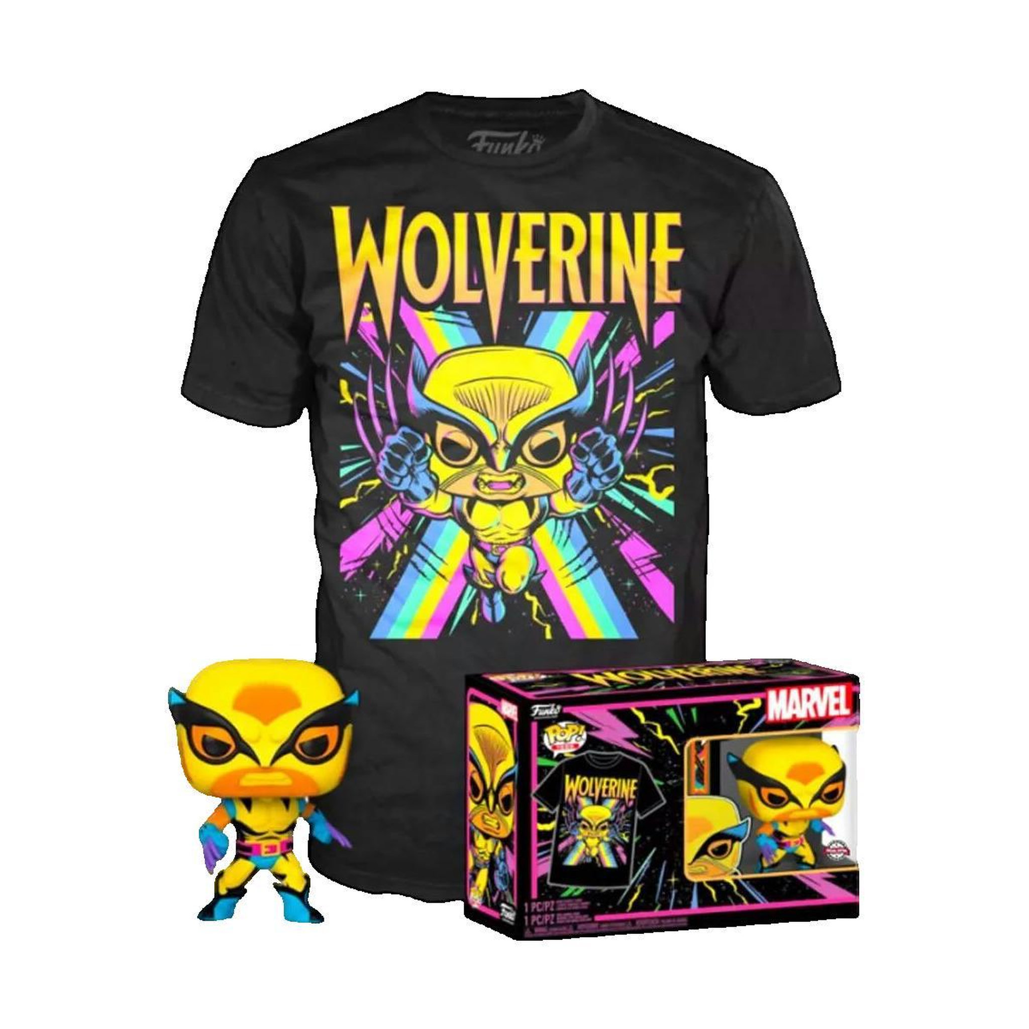 Funko Set de Collection Funko Pop Wolverine avec T-shirt Noir XL