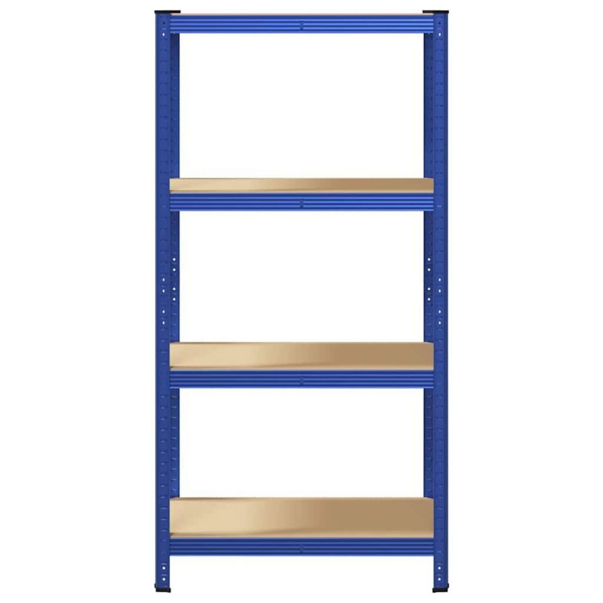 VIDAXL Etagere de rangement a 4 niveaux Bleu Acier et bois ingenierie
