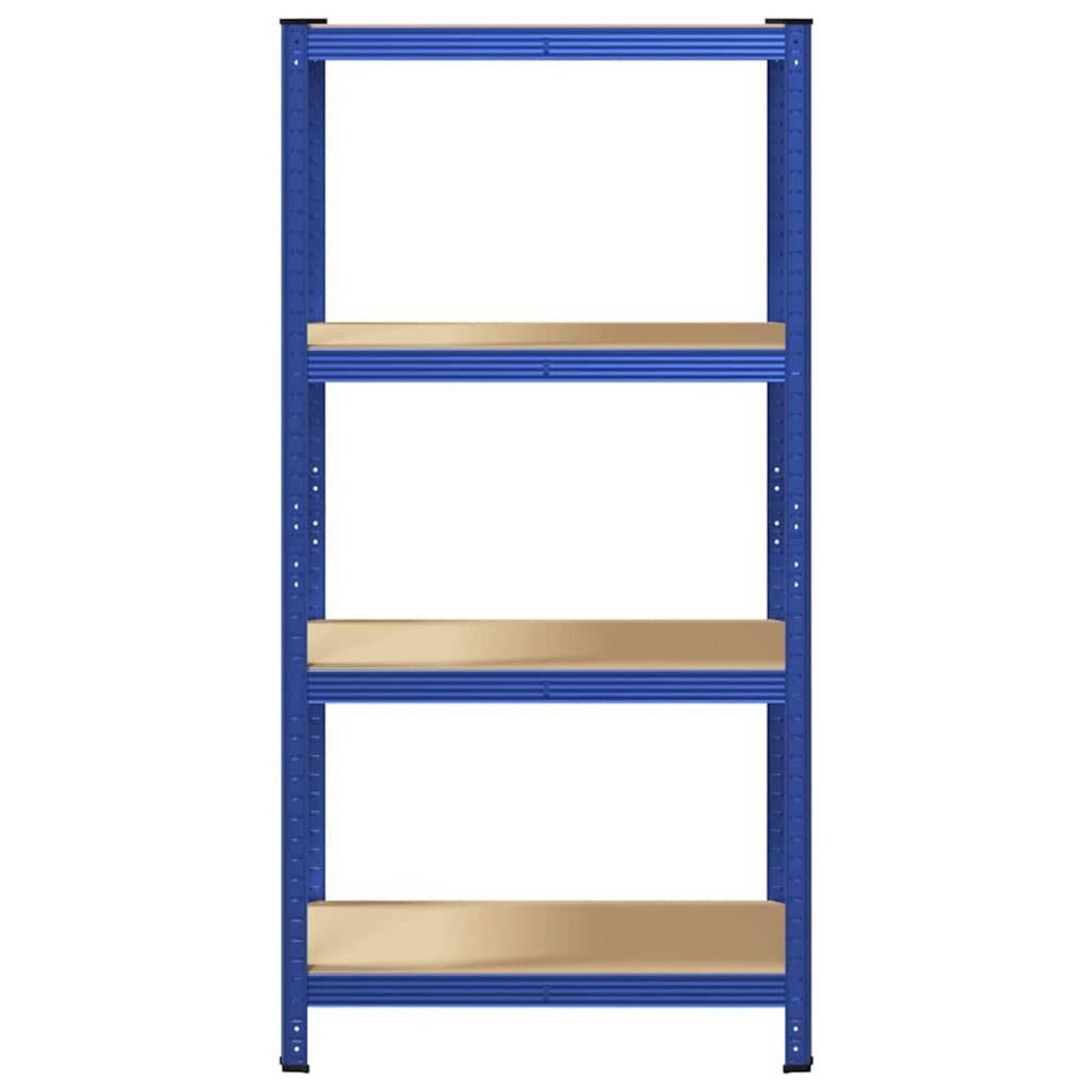 VIDAXL Etagere de rangement a 4 niveaux Bleu Acier et bois ingenierie