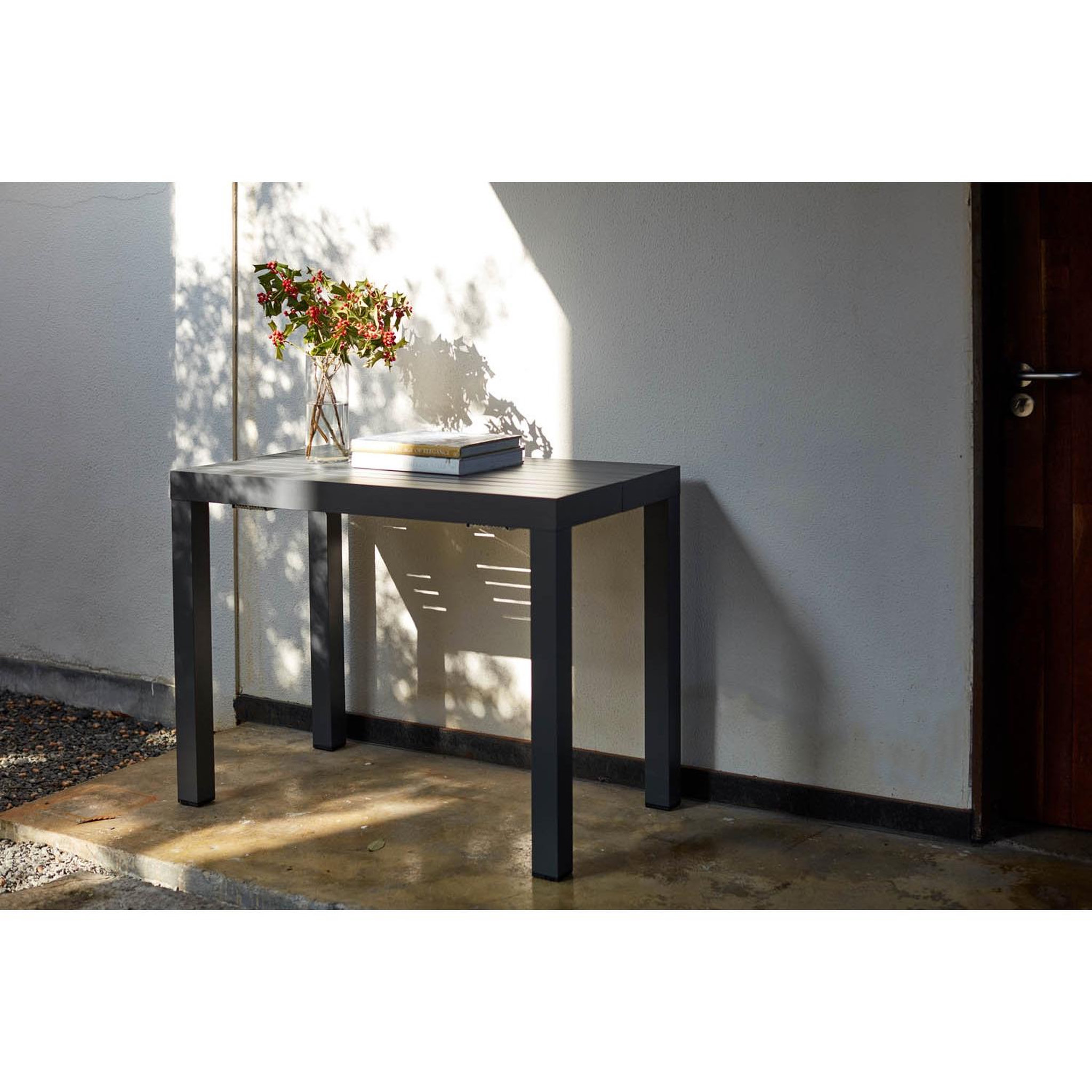 Voir la diapositive 3 : CONCEPT USINE Console extensible et 12 chaises en aluminium olhao