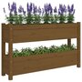 Voir la diapositive 4 : VIDAXL Jardiniere Marron miel 112x25x66 cm Bois massif de pin