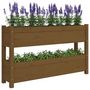 Voir la diapositive 4 : VIDAXL Jardiniere Marron miel 112x25x66 cm Bois massif de pin