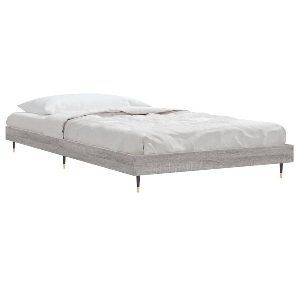 VIDAXL Cadre de lit sans matelas sonoma gris 90x200 cm