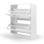 Voir la diapositive 1 : ID MARKET Meuble à chaussures 12 paires KLARK 2 portes blanc