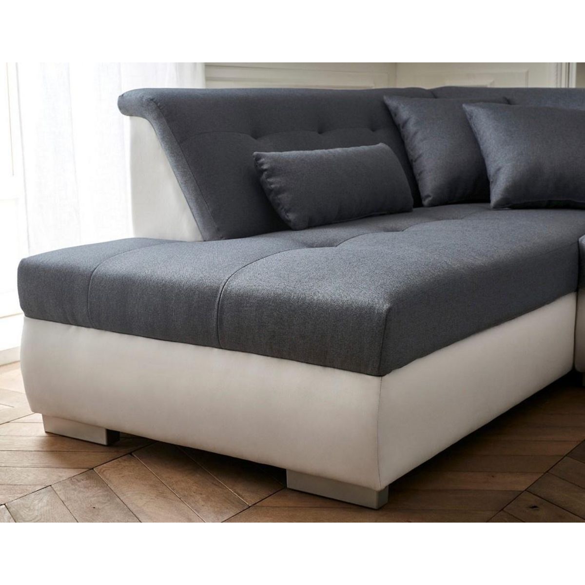 LISA DESIGN Vermont - canapé panoramique d'angle gauche - 7 places - xxl