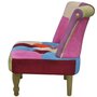 VIDAXL Chaise en style français avec design de patchwork Tissu
