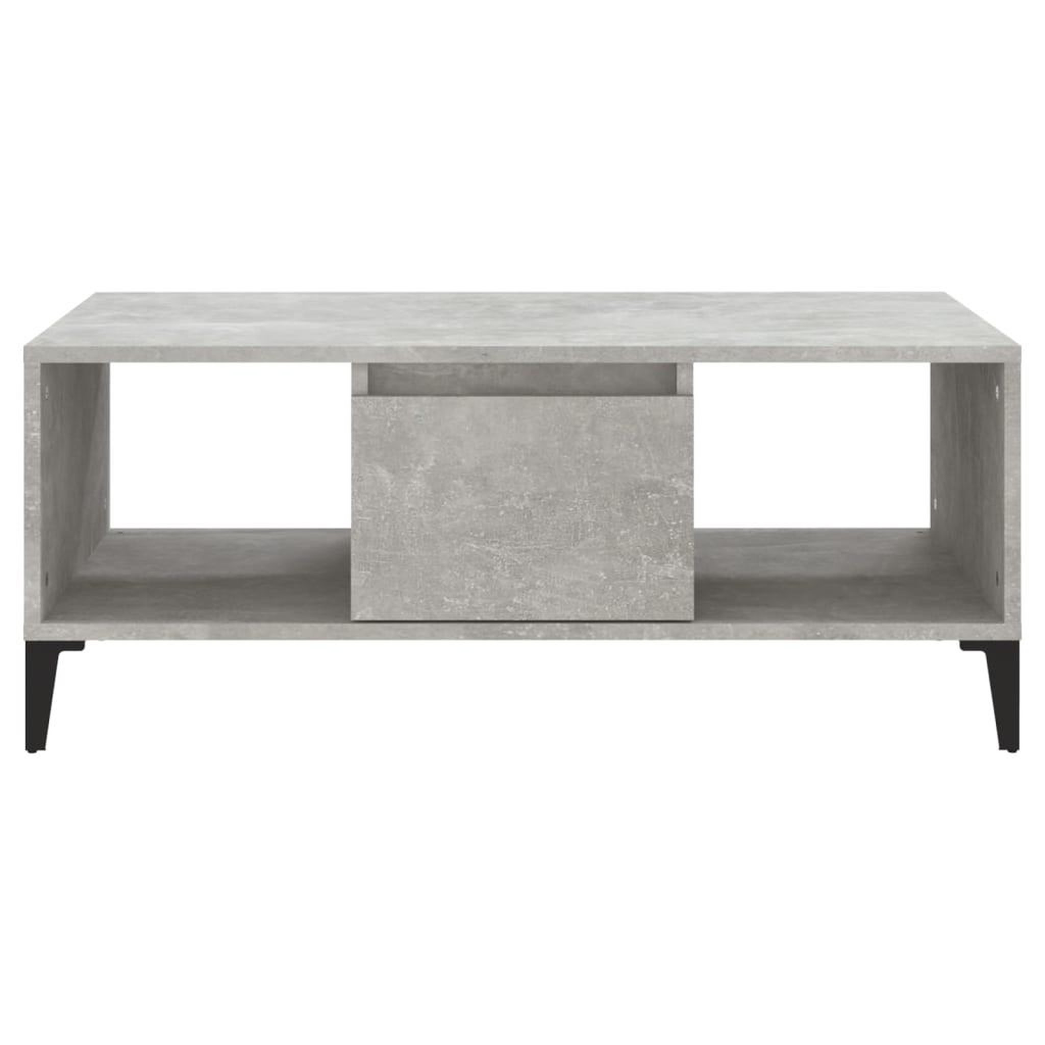 Voir la diapositive 5 : VIDAXL Table basse Gris beton 90x50x36,5 cm Bois d'ingenierie