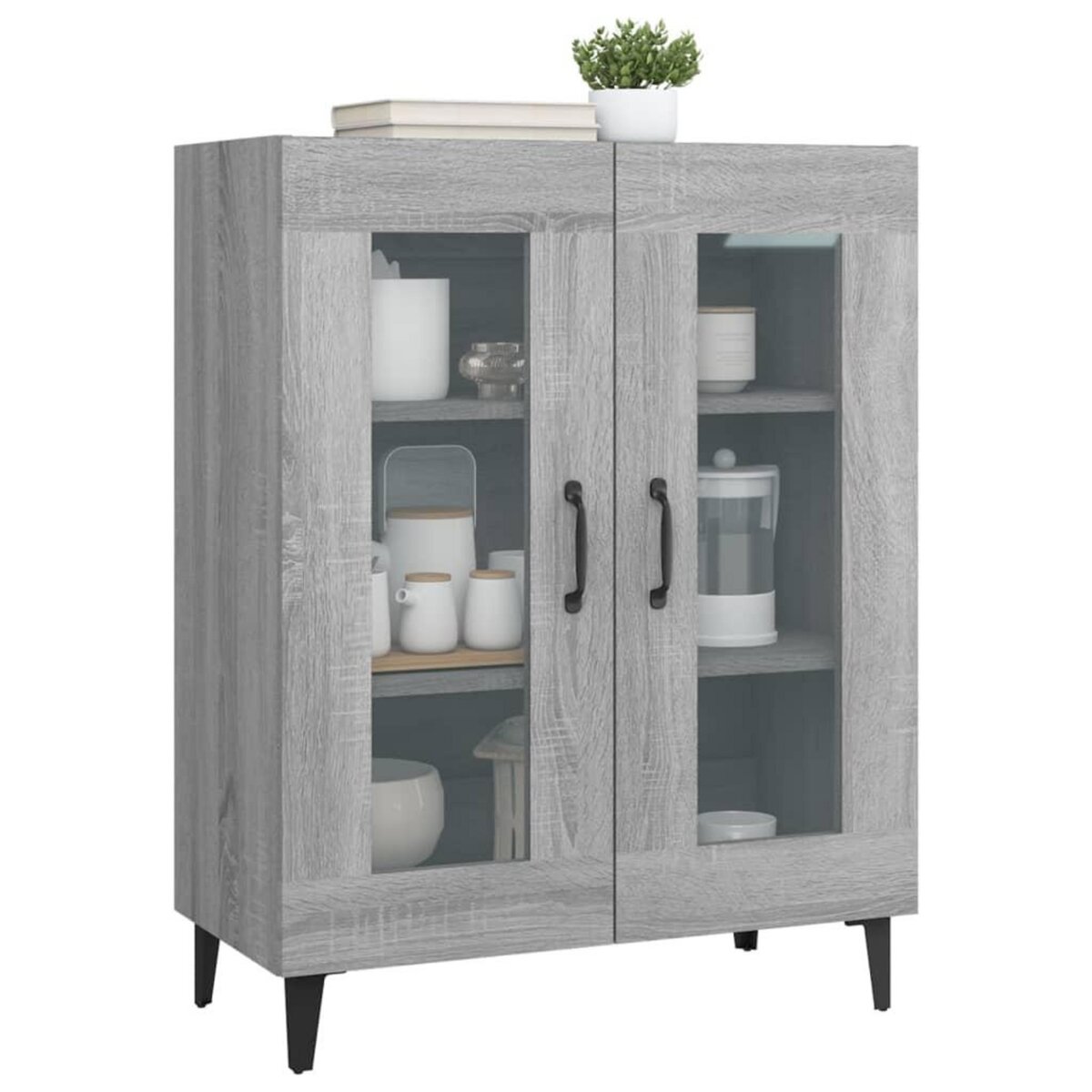 VIDAXL Buffet sonoma gris 69,5x34x90 cm bois d'ingenierie