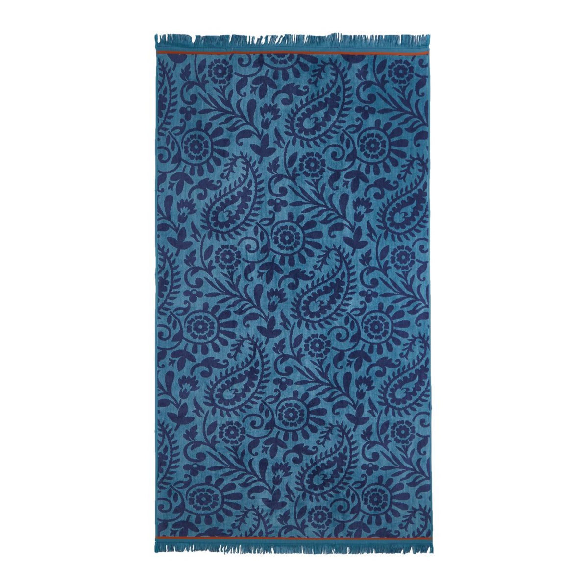 ACTUEL Drap de plage fantaisie en coton 420g/m² motifs cachemire SAVANA