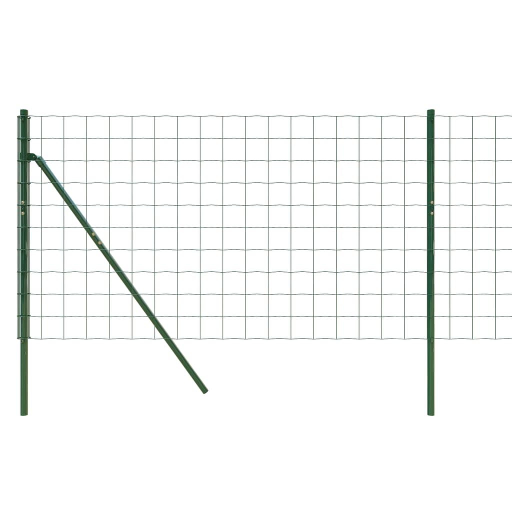 Voir la diapositive 4 : VIDAXL Cloture en treillis metallique vert 1x10 m acier galvanise