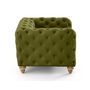 Voir la diapositive 6 : LISA DESIGN Walter - fauteuil chesterfield en velours - pieds bois