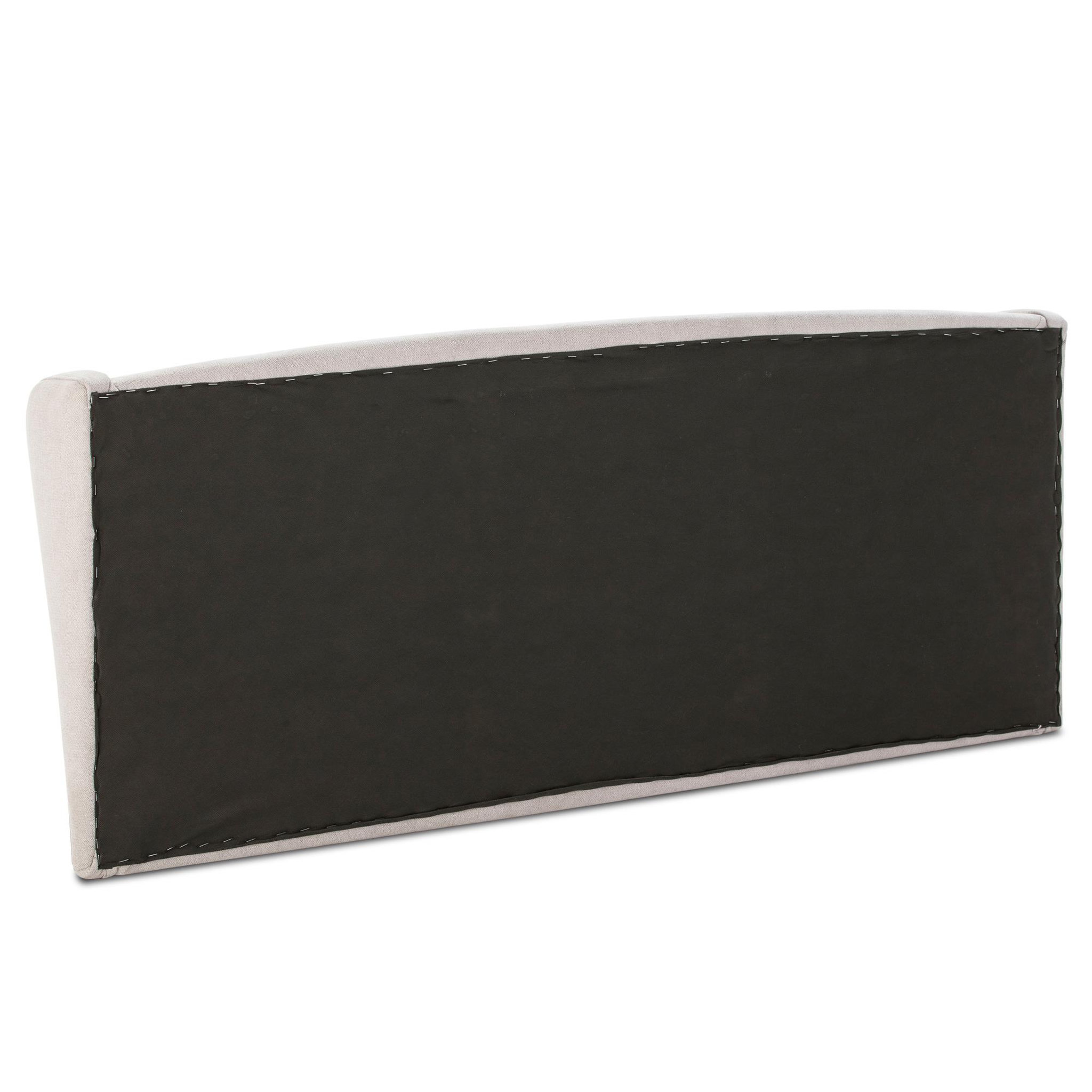 Voir la diapositive 3 : MARCKONFORT Tête de lit tapissée Munich Oreiller 140x60 cm Couleur Grise