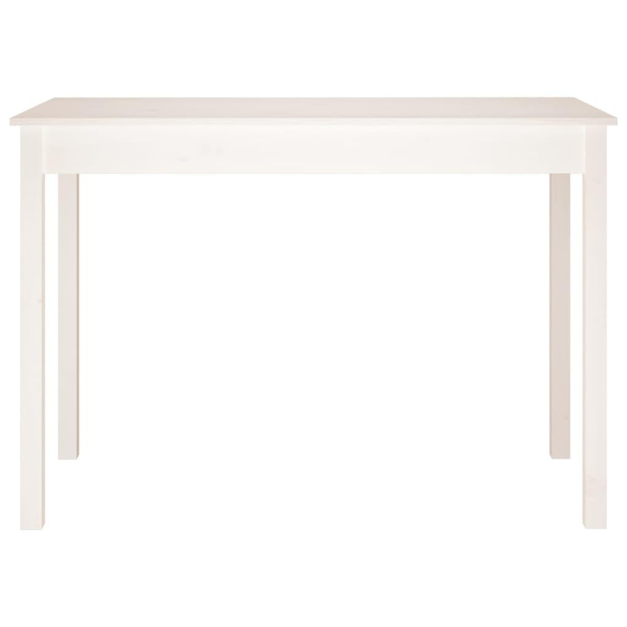 Voir la diapositive 3 : VIDAXL Table a manger Blanc 110x55x75 cm Bois massif de pin
