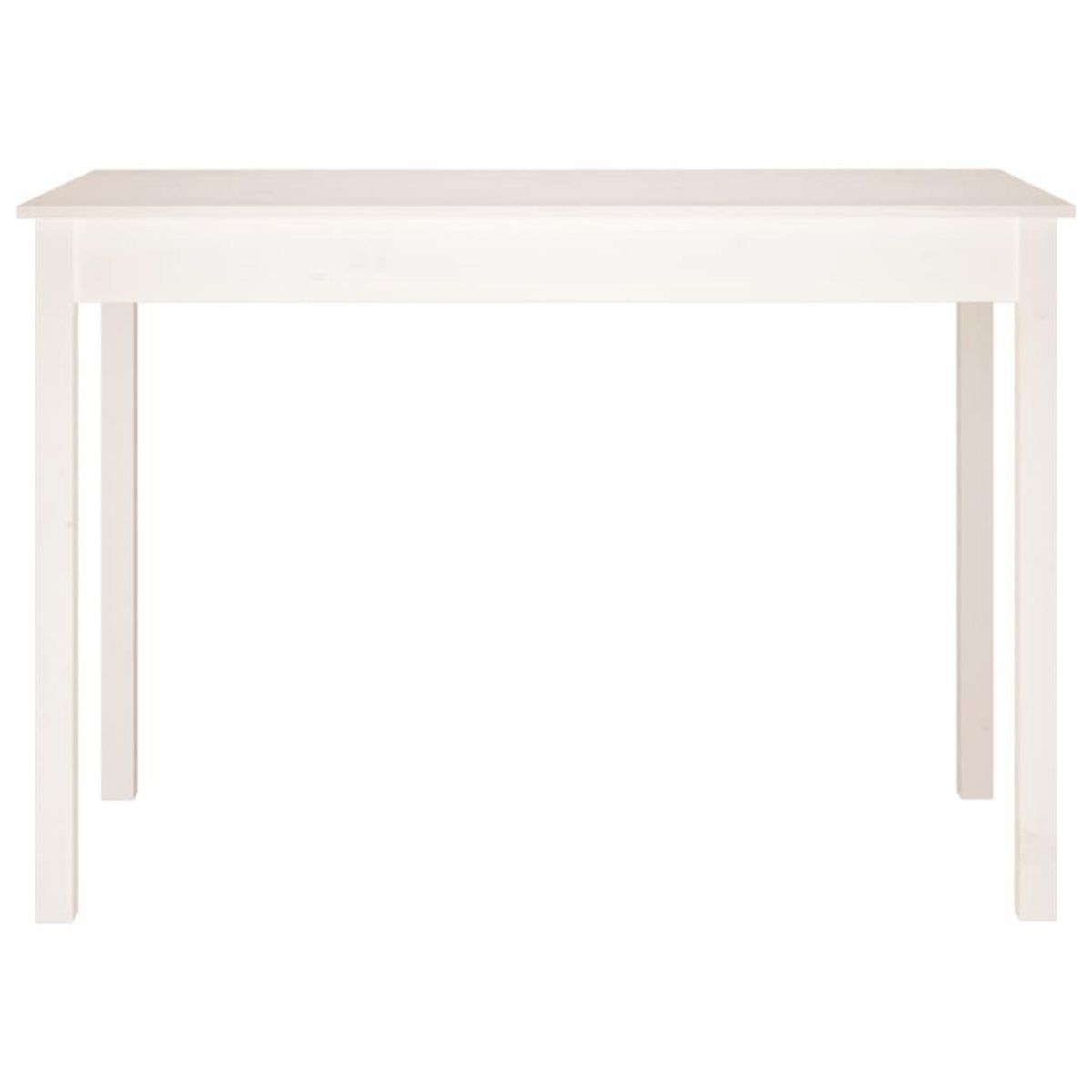 VIDAXL Table a manger Blanc 110x55x75 cm Bois massif de pin