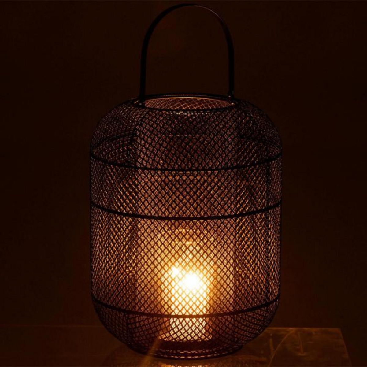 Paris Prix Lanterne Déco en Métal  Donny  51cm Noir