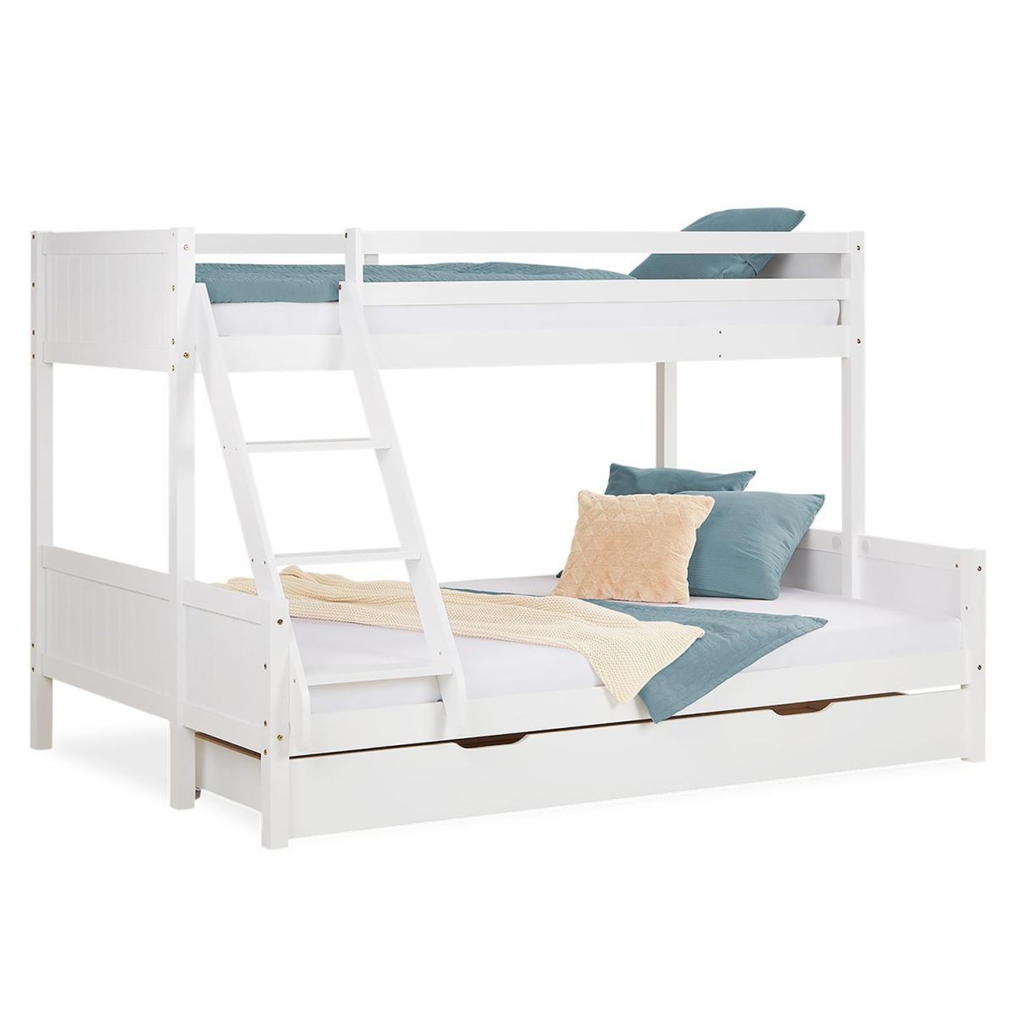 HomeStyle4U Lit Superposé 90x200 et 140x200 blanc