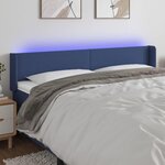 VIDAXL Tete de lit a LED Bleu 203x16x78/88 cm Tissu