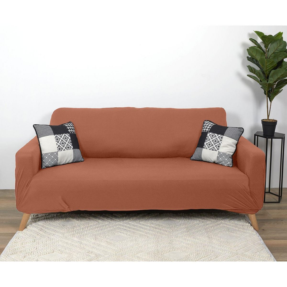 The Home Deco Factory Housse extensible pour canapé 2 places