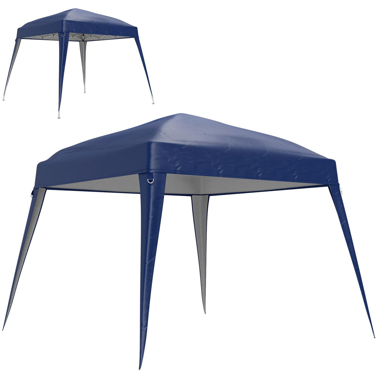 OUTSUNNY Toile de rechange pour barnum tonnelle 3 x 3 m(bas)/2,4 x 2,4 m(haut) protection solaire UPF50+ bleu