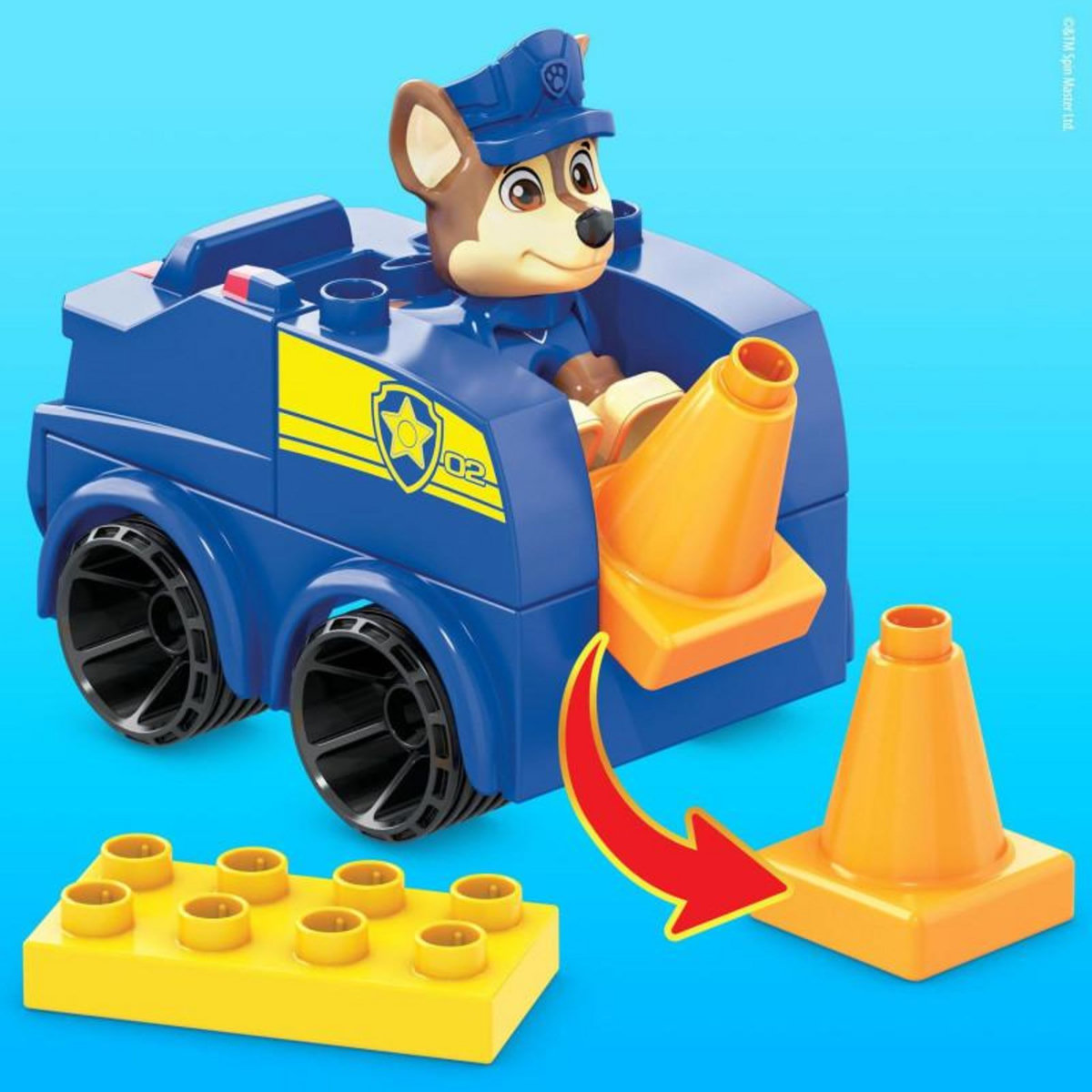 MATTEL Mattel - Mega Bloks Paw Patrol Chase's Patrol Car HDJ33