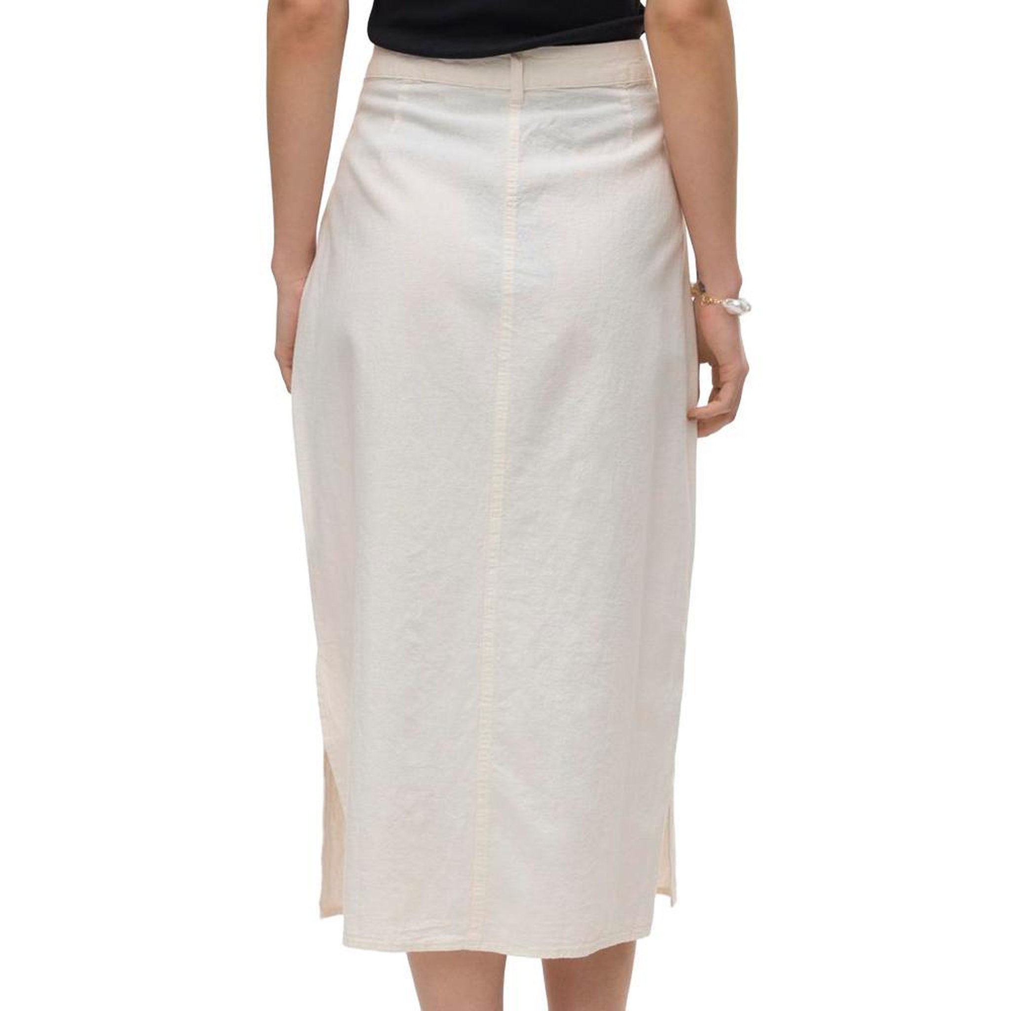 Voir la diapositive 2 : Vero Moda Jupe Ecru Femme Vero Moda Luna Pocket