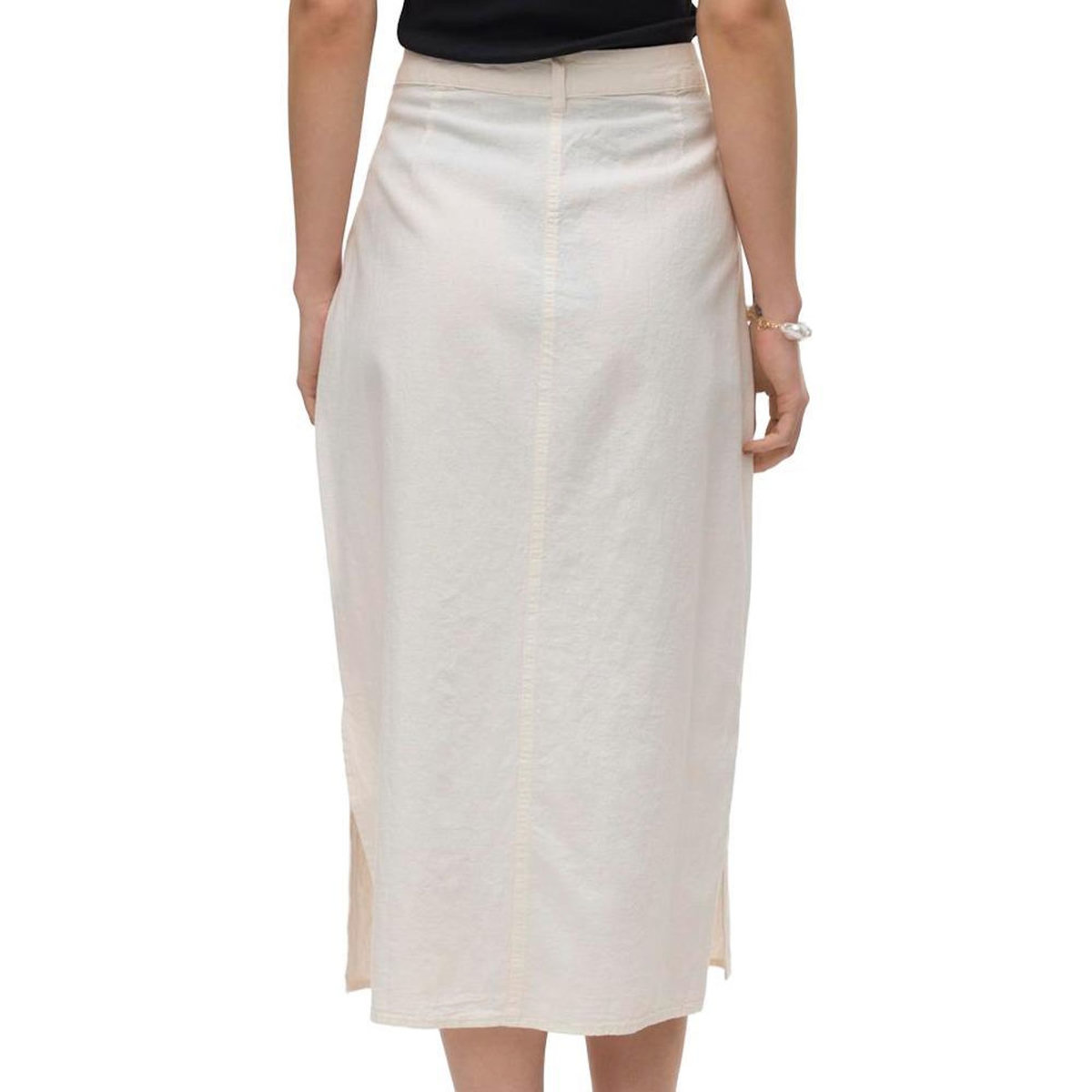 Vero Moda Jupe Ecru Femme Vero Moda Luna Pocket