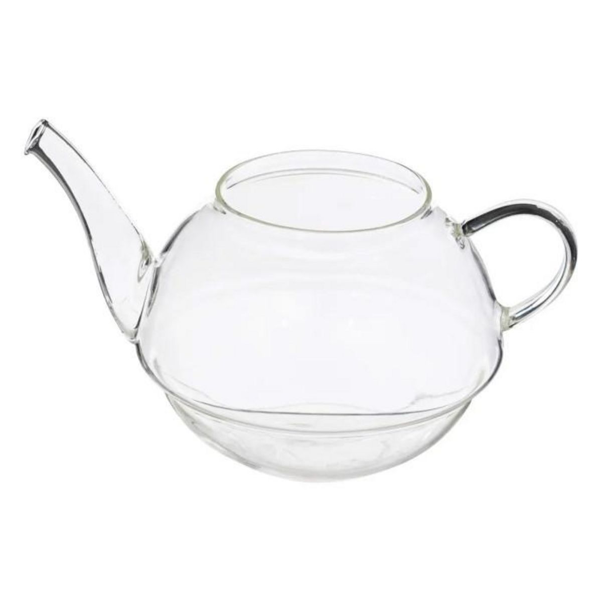 SECRET DE GOURMET Théière Design en Verre  Solitaire  19cm Transparent