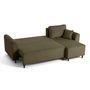 Voir la diapositive 3 : BEST MOBILIER Saphir - canapé d'angle réversible 4 places - convertible avec coffre - en velours côtelé